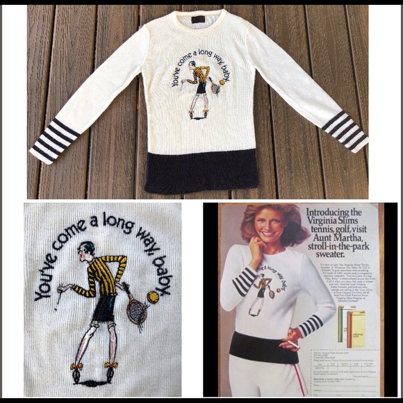 Vintage Sweaters - 🔥 Vintage Virginia Slims sweater